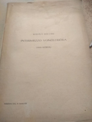 Kod�ly Zolt�n - Intermezzo von�stri�ra