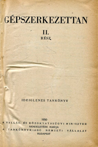 G�ti Zolt�n, Jalsoviczky Lajos - G�pszerkezettan II.