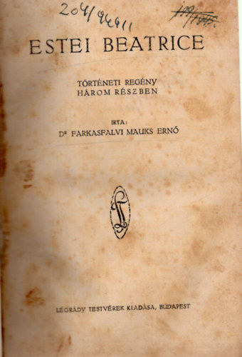 Farkasfalvi Mauks Ern - Estei Beatrice