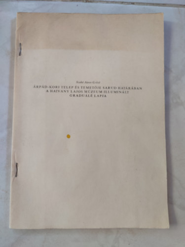 Szab Jnos Gyz - RPD-KORI TELEP S TEMETJE SARUD HATRBAN A HATVANY LAJOS MZEUM ILLUMINLT GRADUL LPJA