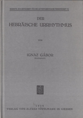 Ignaz Gbor - Der Hebrische Urrhythmus
