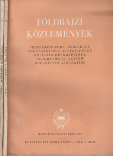 Pcsi Mrton (fszerk.) - Fldrajzi kzlemnyek 1968/2-3. szm