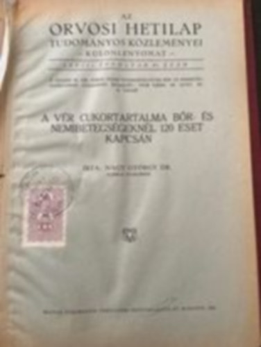 Dr. Nagy Gy�rgy - Az Orvosi Hetilap tudom�nyos k�zlem�nyei - K�l�nlenyomat - LXVIII. �vf. 45. sz�m