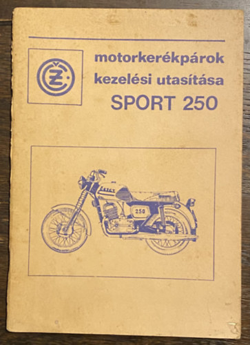 Czetka motorker�kp�rok kezel�si utas�t�sa Sport 250