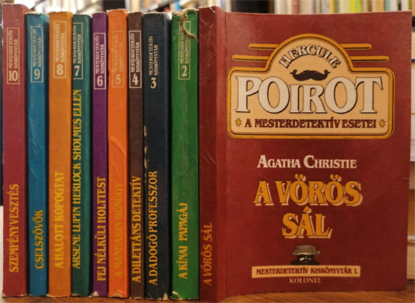 Agatha Christie, Earl Derr Biggers, Erle Stanley Gardner, Sir Arthur Conan Doyle, Ellery Queen, Georges Simeon, Maurice Leblanc, John Dickson Carr, Mika Waltari - A vrs sl - A knai papagj - A dadog professzor - A dilettns detektv - A mandarin bngy - Fej nlkli holttest - Arsne Lupin Herlock Sholmes ellen - A halott kopogtat - Cselszvk - Szemfnyveszts