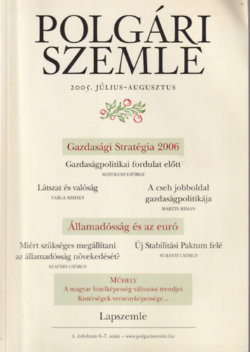 Gorka Sebesty�n, Dr. Szennyessy Judit - Polg�ri Szemle 2005. j�lius-augusztus