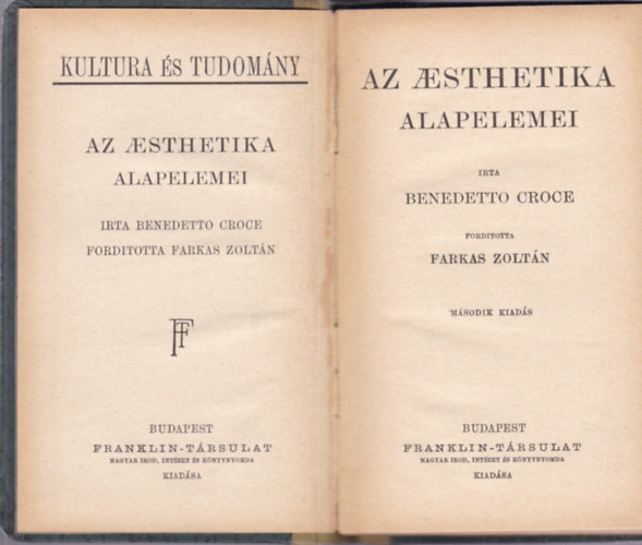 Benedetto Croce - Az esthetika alapelemei