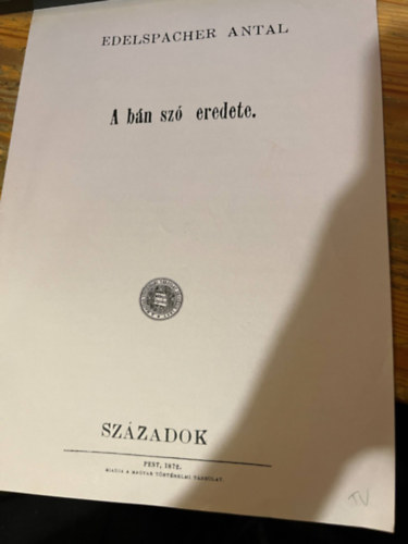 Edelspacher Antal - A bn sz eredete