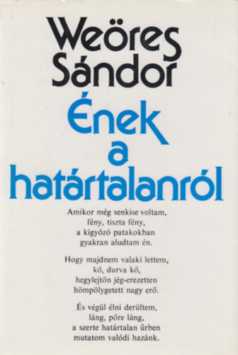 We�res S�ndor - �nek a hat�rtalanr�l