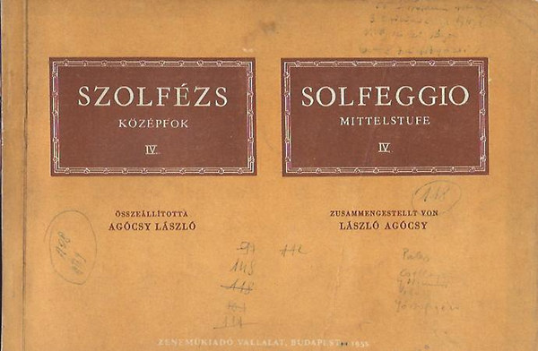 Ag�csy L�szl� - Szolf�zs (K�z�pfok IV.)