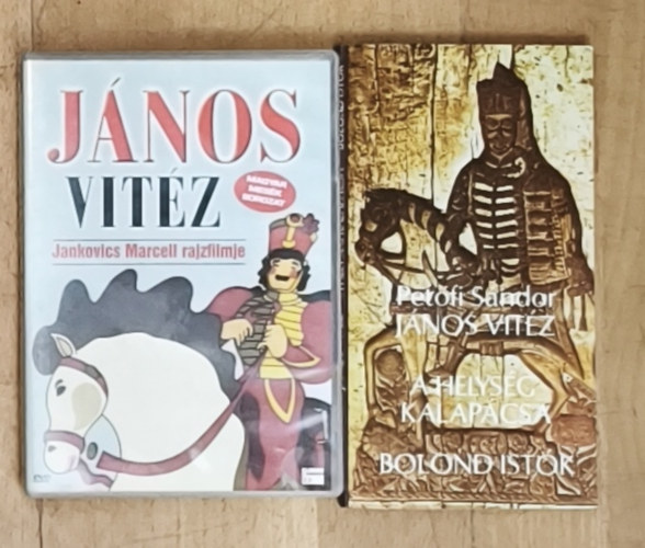 Pet�fi S�ndor - J�nos vit�z-A helys�g kalap�csa-Bolond Ist�k + aj�nd�k DVD: J�nos vit�z (Jankovics Marcell rajzfilmje)