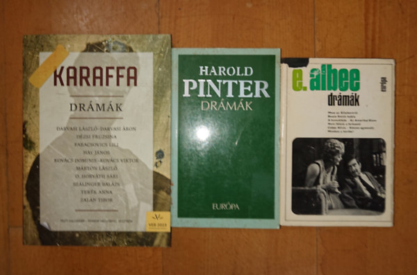 Edward Albee, Harold Pinter, Darvasi László, Háy János, Márton László - 3 kortárs dráma kötet: Karaffa, Drámák (Albee), Drámák (Pintér)