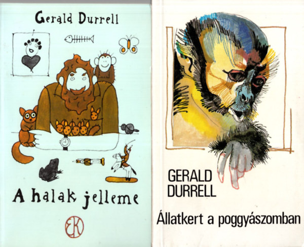 Gerald Durrell - 2 db Gerald Durrell: llatkert a poggyszomban + A halak jelleme