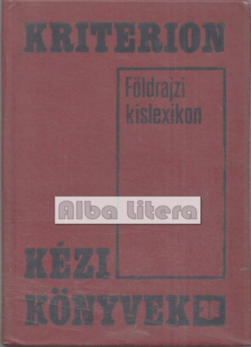 Dr. Tulogdi Jnos - Madarsz Antal - Bals rpd - Fldrajzi kislexikon