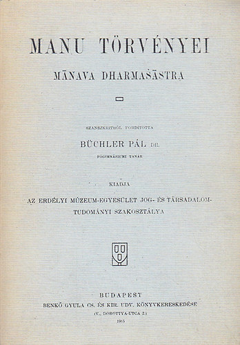 dr. B�chler P�l - Manu t�rv�nyei