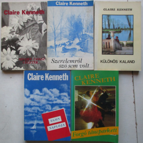Claire Kenneth - 5 db Claire Kenneth könyv: (Egon naplója, Forgó táncparkett, Minden tavasz végetér, Különös kaland, Szerelemről szó sem volt)