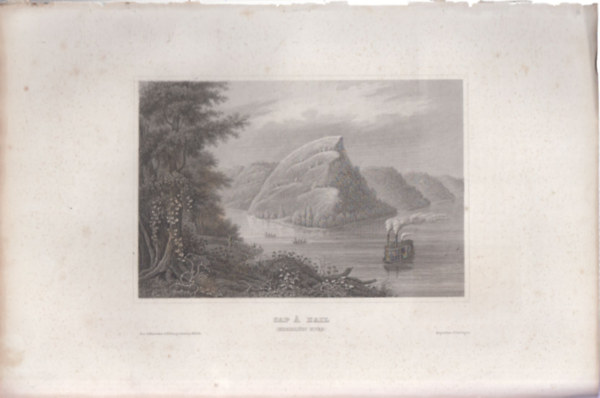 Cap á l'Ail-Mississippi river - Mississippi folyó (18x28 cm lapméretű eredeti acélmetszet) - USA, Észak-Amerika