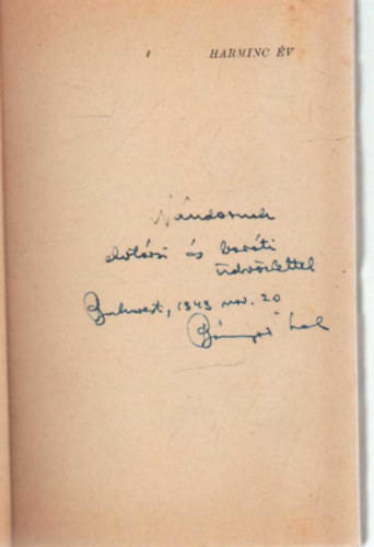 B�nyai L�szl� - Harminc �v- Jegyzetek a rom�niai magyars�g �tj�r�l