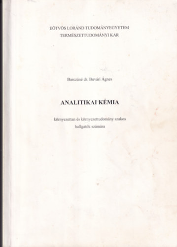 Barczn Buvri gnes - Analitikai kmia
