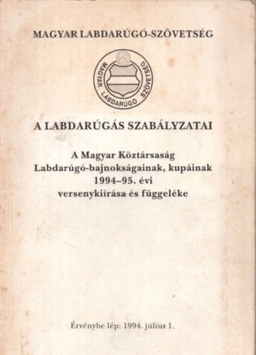 A labdarúgás szabályzatai 1994-95.