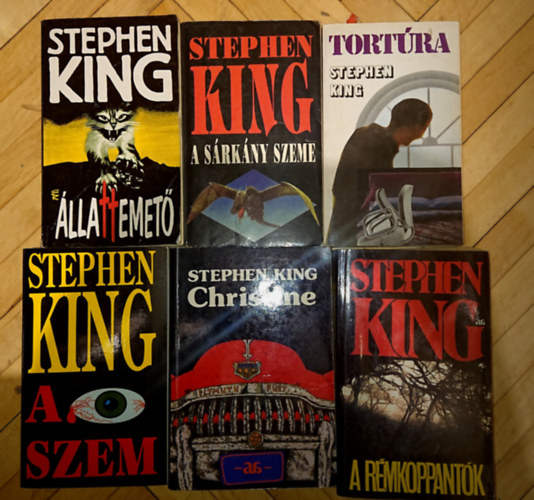 6 db Stephen King klasszikus együtt: Állattemető, Tortúra, A Rémkoppintók, Christine, A sárkány szeme, A szem