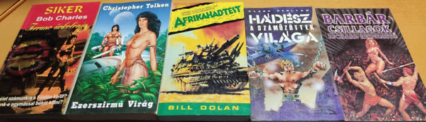 Bob Charles, Clark Darlton, Richard Reinsmith, Bill Dolan, Christopher Tolken - 5 db Sci-Fi: Afrikahadtest + Barbr csillagok + Ezerszirm Virg + Ferrano rkolnia: Siker 3. + Hdsz, a szmzttek vilga