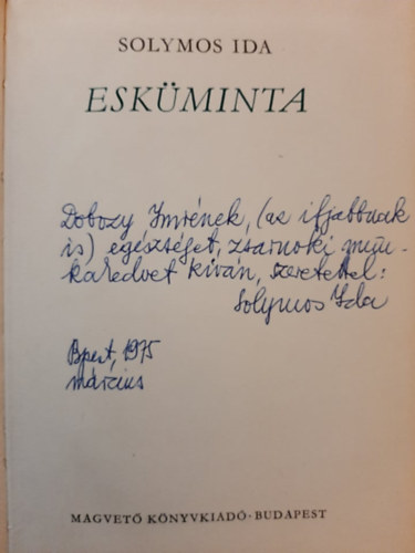 Solymos Ida - Esk�minta - �sszegy�jt�tt versek 1942-1972