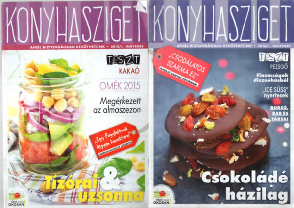 5 db Konyhasziget ( egytt )  2016/1., 2015/4., 2015/3., 2015/1., 2014/6