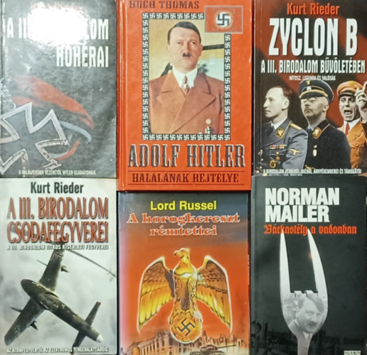 Kurt Rieder, F�ldi P�l - II. vil�gh�bor�s k�nyvcsomag 6 db: Rommel a hadvez�r + K�l�nleges alakulatok a magyar hadszervezetben +  Hitler titkos fegyverei + Tank k�nyv - A Mark-1-t�l a Kir�lytigrisig + A Luftwaffe + U-Boot sztori