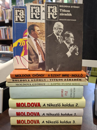 Moldova György - 10 db-os Moldova György KÖNYVMENTŐ AJÁNLAT: Titkos záradék, Lopni tudni kell, Tíz tucat, A Szent Imre-induló, A törvény szolgája és egyéb történetek, A Puskás-ügy, Titkos záradék, A tékozló koldus 1-3.