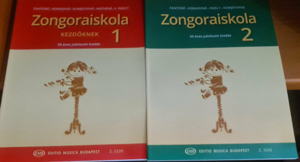 Fantóné-Hernádiné-Komjáthyné-Máthéné (szerk.) - Zongoraiskola 1-2. Kezdőknek 50 éves jubileumi kiadás