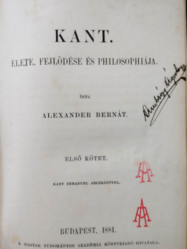 Alexander Bernt - Kant lete, fejldse s philosophija I.