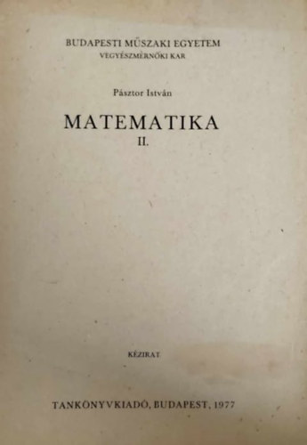 P�sztor Istv�n - Matematika II.