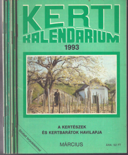 Kerti Kalendárium 1993./3., 4., 5., 8. 9., 11-12. számok