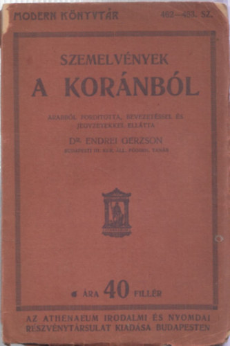 Dr. Endrei Gerzson (ford.) - Szemelvnyek a Kornbl