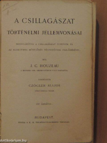 J.C. Houzeau - A csillagászat történelmi jellemvonásai