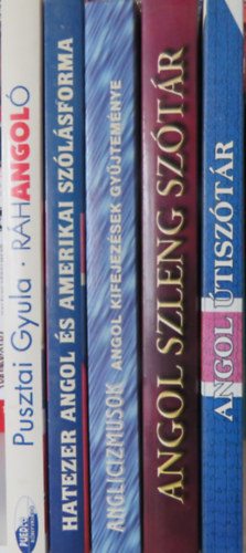 Pusztai Gyula, Dr. Sebestyn Endre, Dr. Kundt Ern - 5 db-os csomag angol nyelv (halad): Rhangol; Hatezer angol s amerikai szlsforma; Angol kifejezsek gyjtemnye; Angol szleng sztr; Angol tisztr