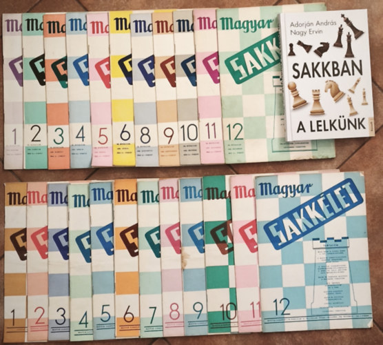 Adorján András, Nagy Ervin - Magyar sakkélet folyóirat 1959. 1-12. szám (a 7. szám hiányzik), 1960. 1-12. szám + ajándék mű: Sakkban a lelkünk