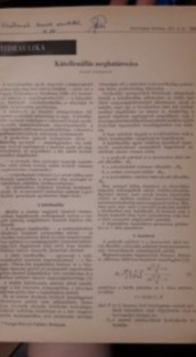 Papp Ferenc - Hidraulika - K�tellen�ll�s meghat�roz�sa (Hidraulikai K�zl�ny 1971. 6. sz.)