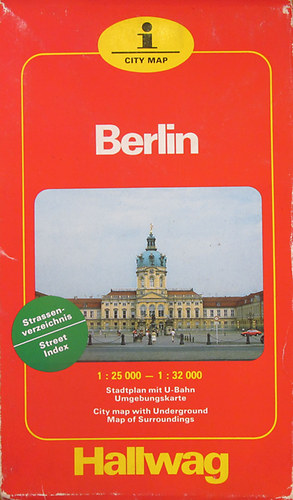 Berlin Stadtplan mit U-Bahn. Umgebungskarte - City map with Underground. Map of Surroundings 1:25000 - 1:32000