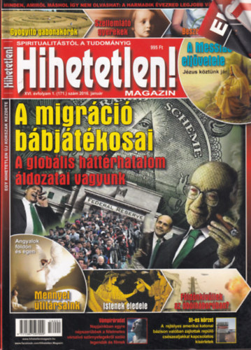 9 db. Hihetetlen! magazin lapszm (2016/ janur, februr, mrcius, prilis, jnius, jlius, augusztus, oktber, december)