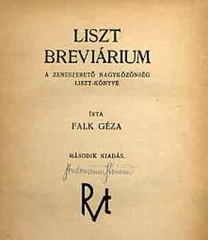 FALK GZA - Liszt brevirium
