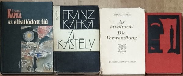Franz Kafka - 4db Franz Kafka mű - A per, Az átváltozás/Die Verwandlung (kétnyelvű), A kastély, Az elkallódott fiú