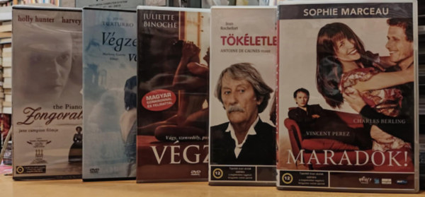 Sophie Marceau, Charlotte Rampling, Juliette Binoche, Jeremy Irons, Emily Watson, Holly Hunter - 5 db filmdráma: Maradok! + Tökéletlen páros + Végzet + Végzetes végjáték + Zongoralecke (5 DVD)