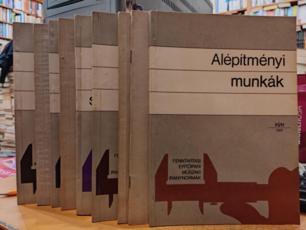 FTI - 10 db ptipar: Alptmny munkk (+ helyesbts, bvts); pletgpszet (+ helyesbts, bvts); Keverkek s ideiglenes segdszerkezetek (+ helyesbts, bvts); Kzmpts helyesbts s bvts + Vill