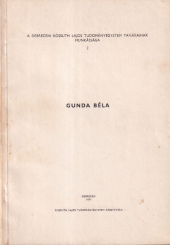 Korompai Gborn (szerk.) - Gunda Bla