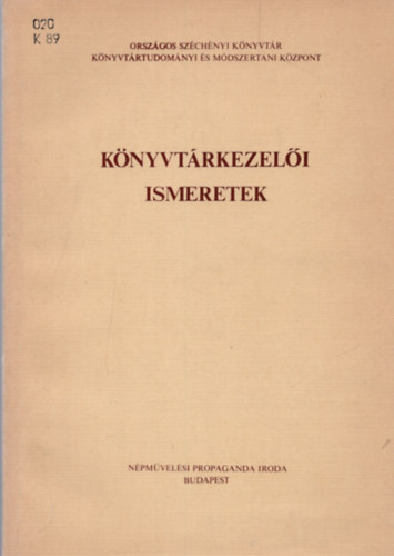 Pintr Mrta-Ferenczy Endrn - Knyvtrkezeli ismeretek