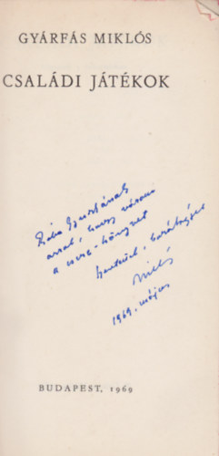 GYrfs Mikls - Csaldi jtkok
