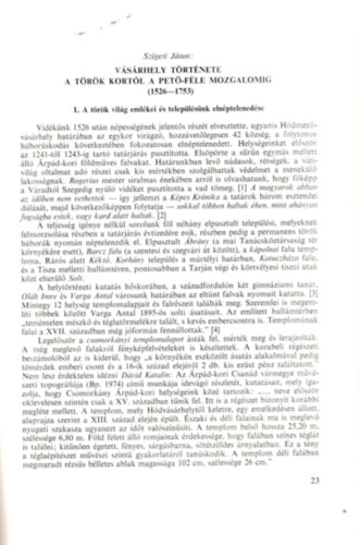 Szakály Ferenc - Az Alföldi mezővárosok és a magyar feudális hatalom - Falvak, mezővárosok az Alföldön - Különlenyomat