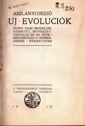 Aszlnyi Dezs - Uj evolucik